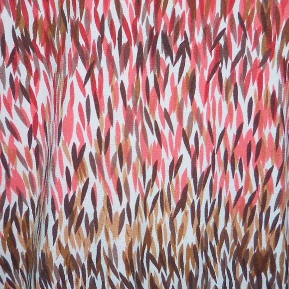 JM Collection Multi Color Coral Blouse Top - 1X - Picture 3 of 8